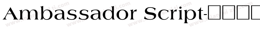 Ambassador Script字体转换